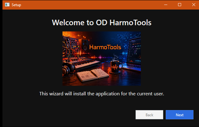 OD Installer setup wizard window